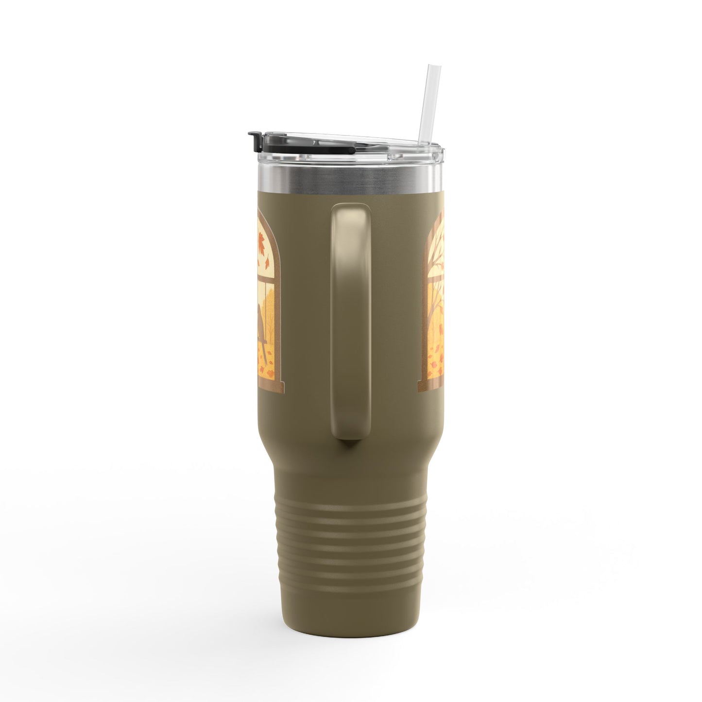 Bird In The Window Autumn Themed Travel Mug
