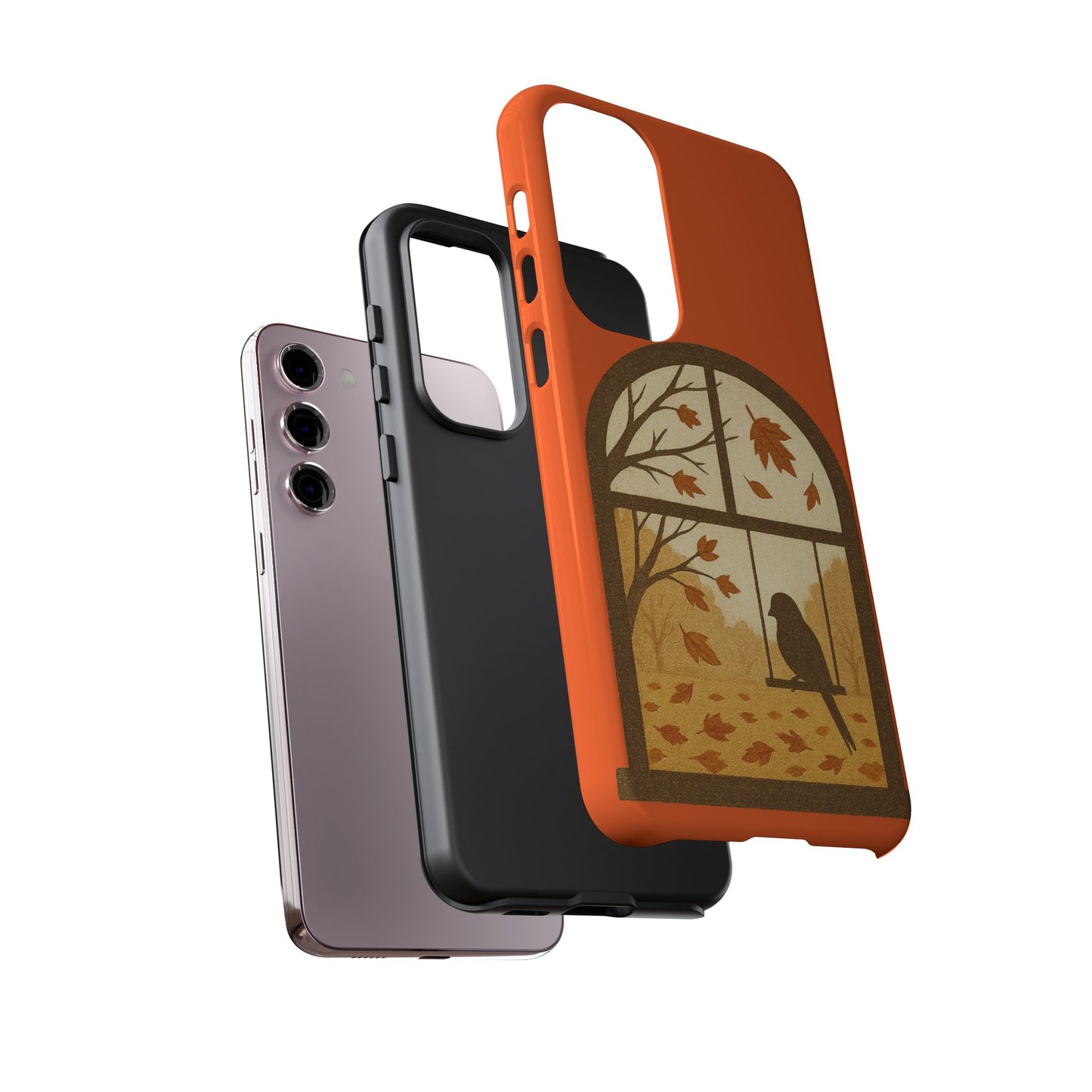 Bird In The Window Autumn Themed Phone Case