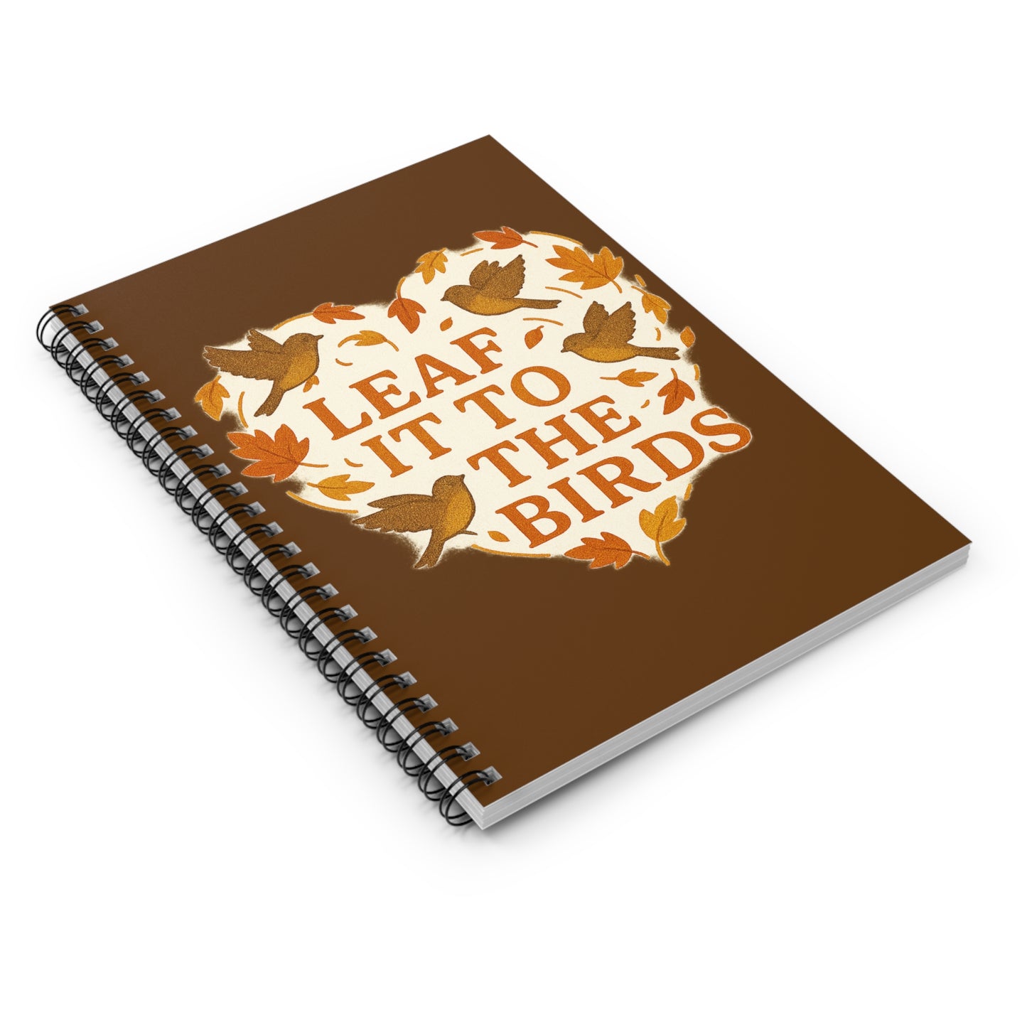 leaf It To The birds Autumn Themed Spiral Notebook