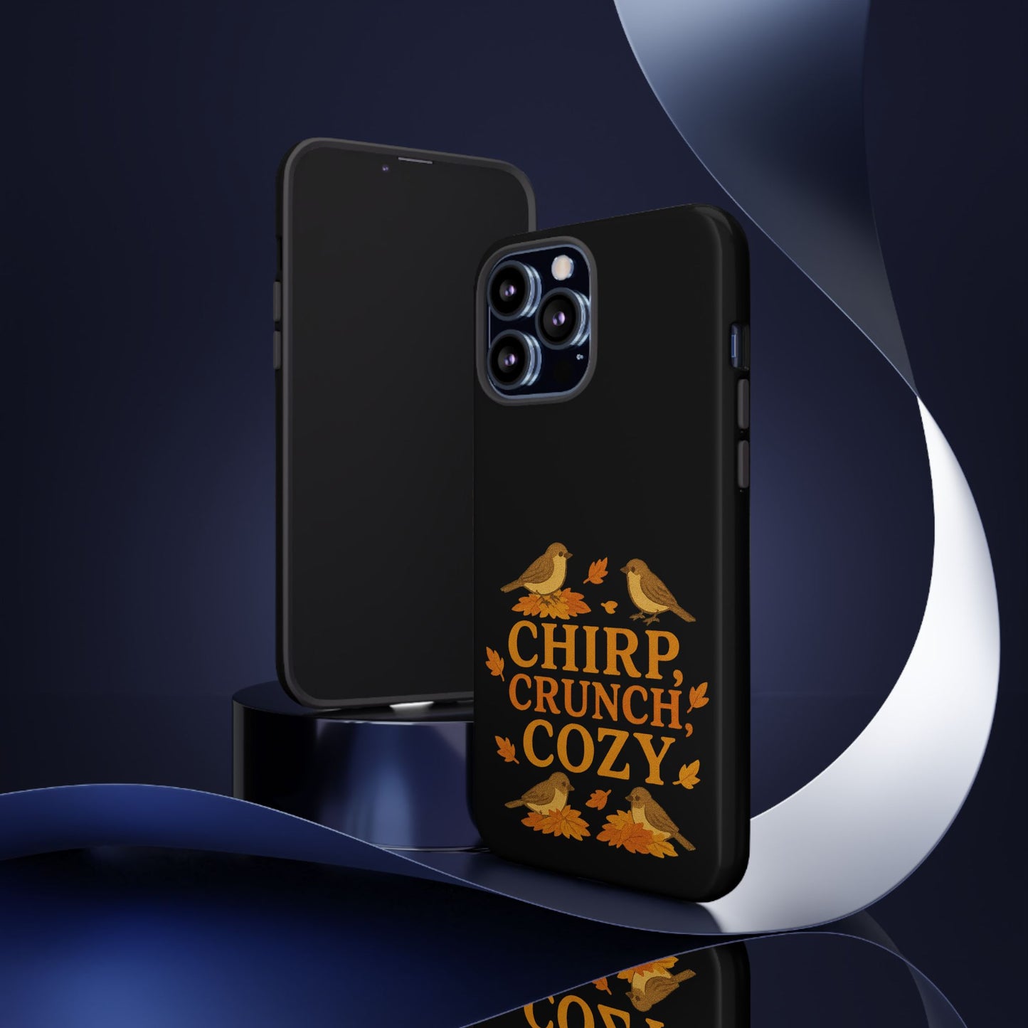 Chirp Crunch Cozy Autumn Themed Phone Case