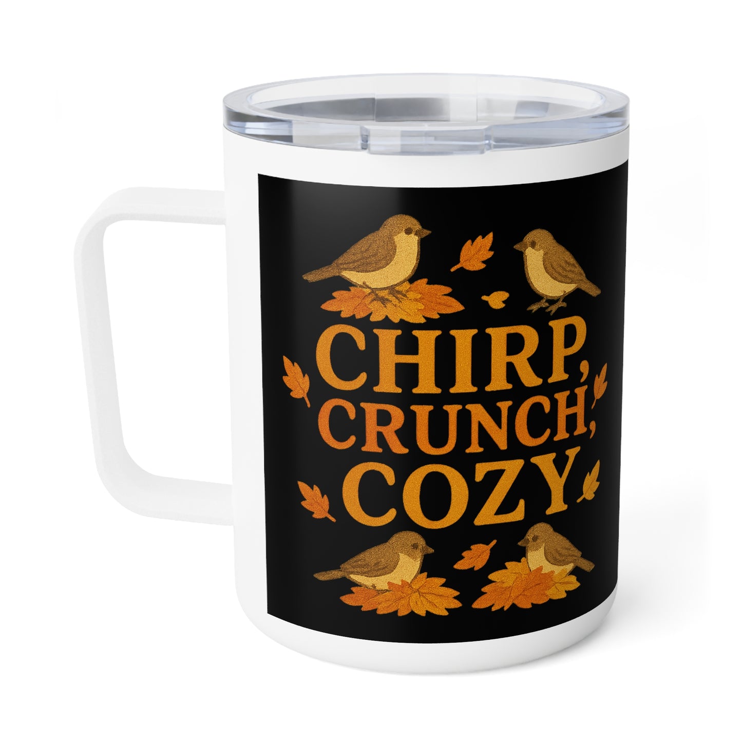 Chirp Crunch Cozy Autumn Themed Insulated Coffee Mug