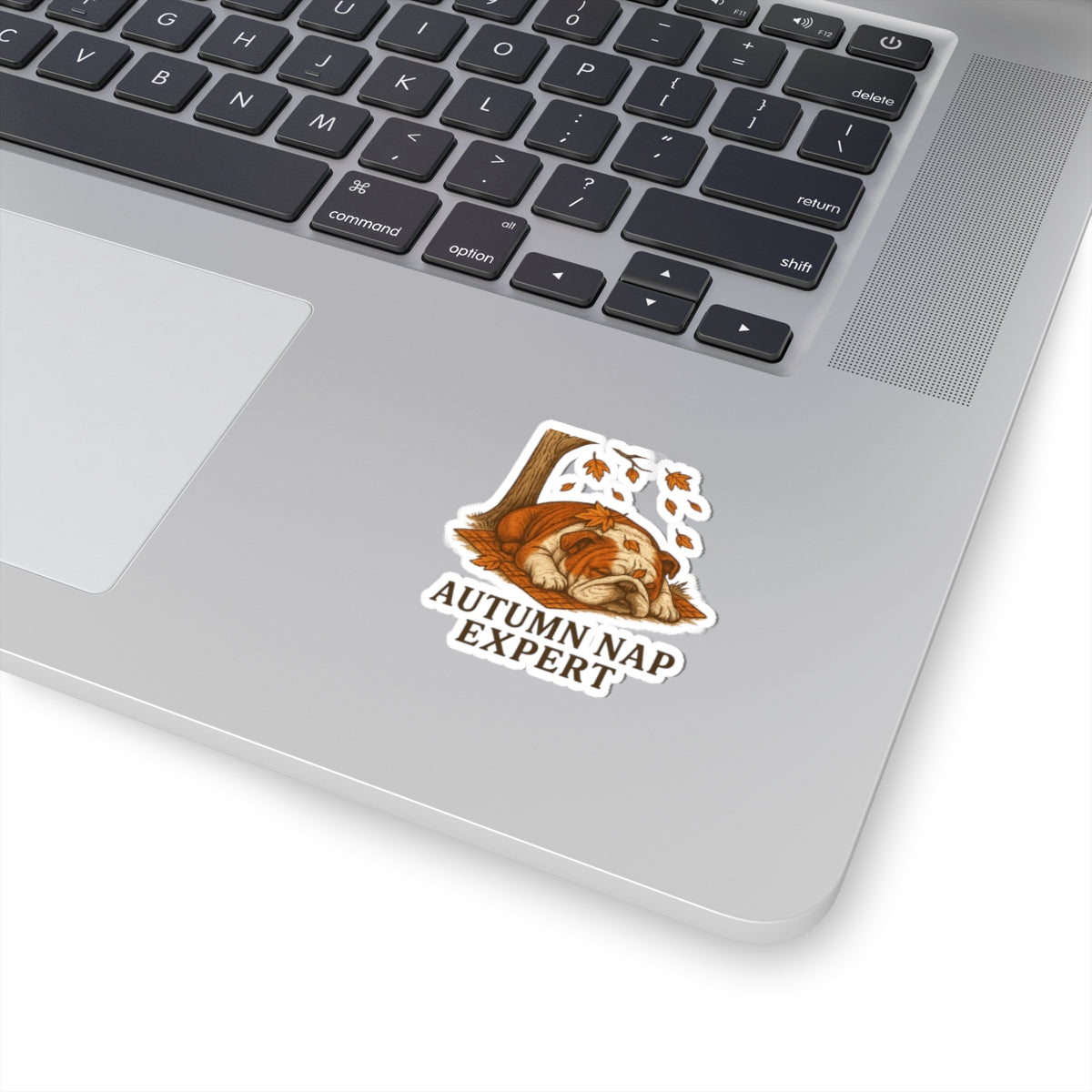 Autumn Nap Expert Bulldog Sticker | Perfect for Pet Lovers, Laptop Decor, Gift for Autumn, Fall Decor, Cute Dog Gifts