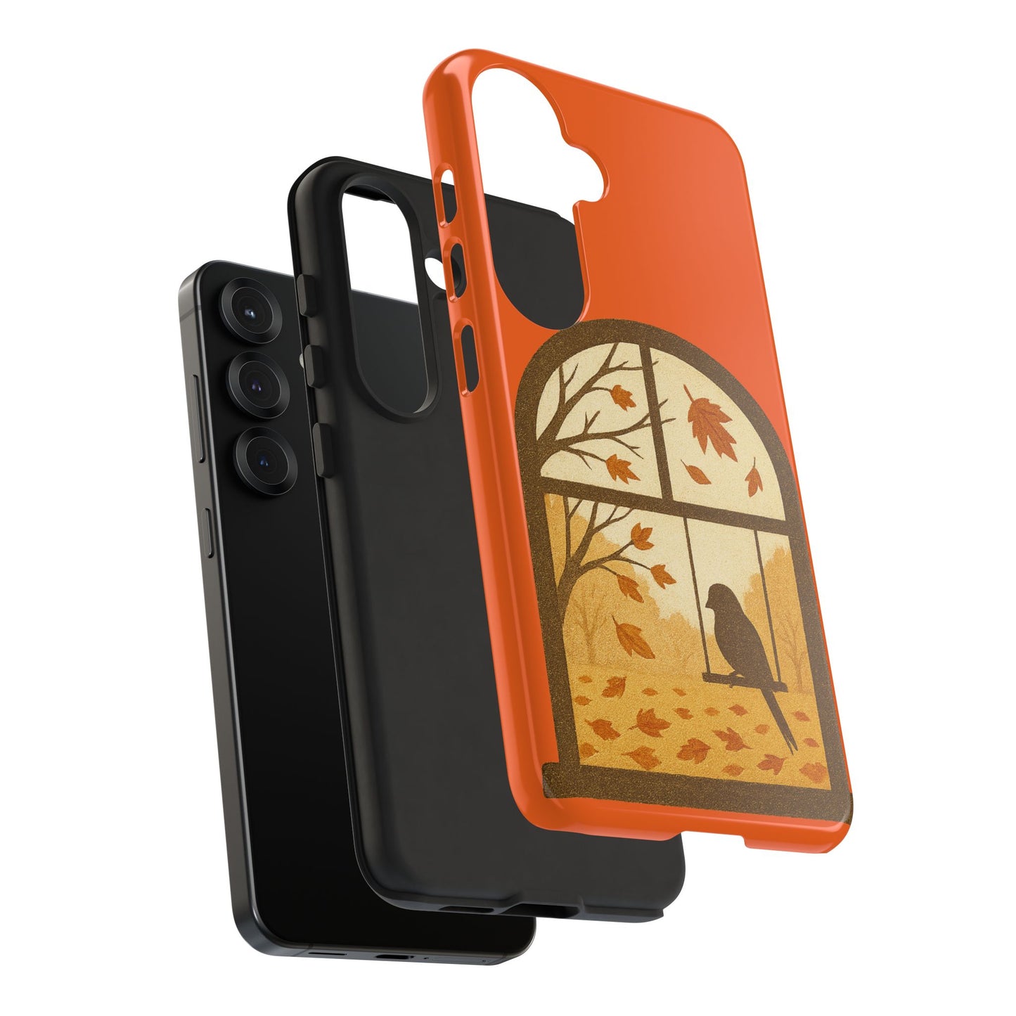 Bird In The Window Autumn Themed Phone Case