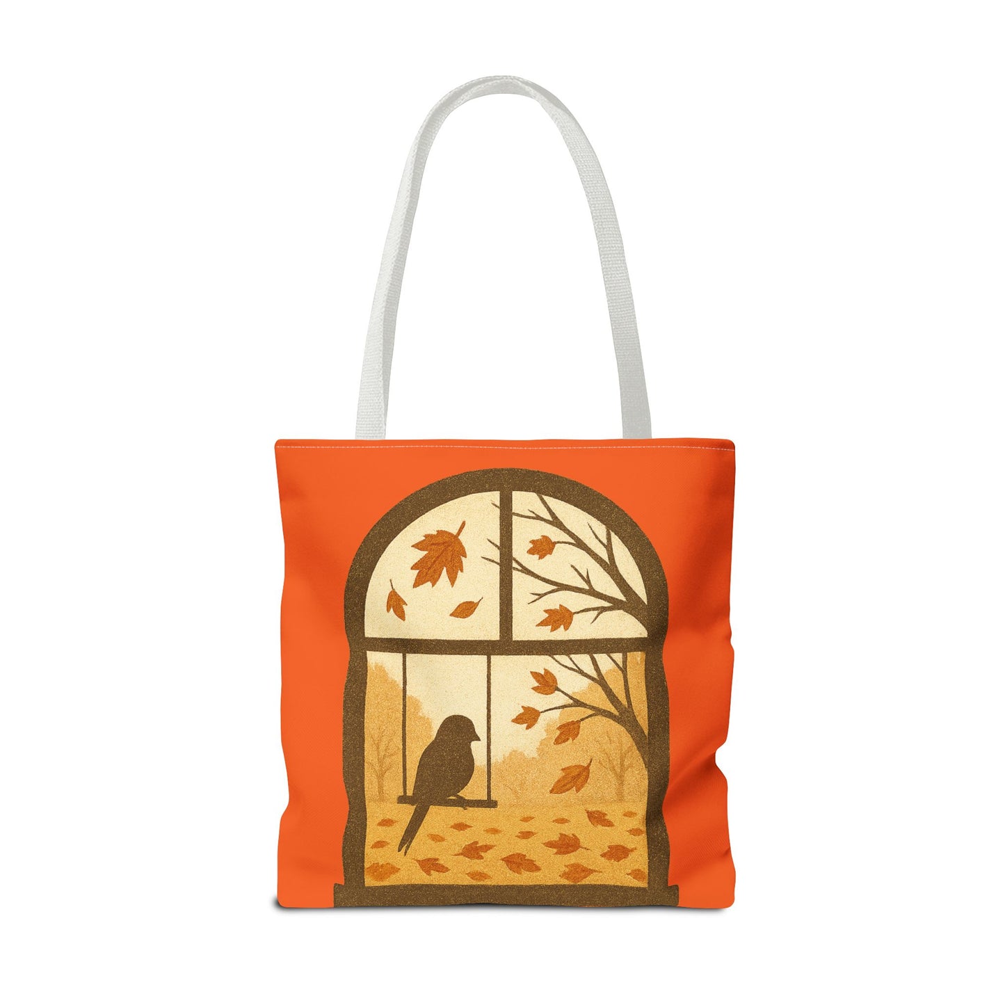 Bird In The Window Autumn Themed Tote Bag