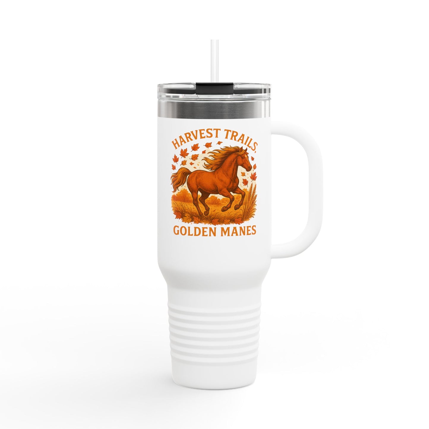 Harvest Trails Golden Manes Autumn Themed Travel Mug