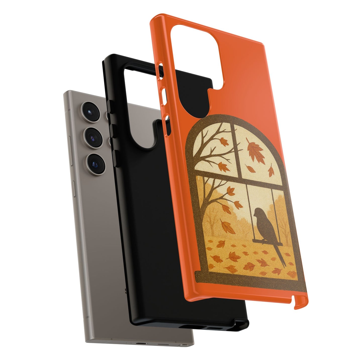 Bird In The Window Autumn Themed Phone Case