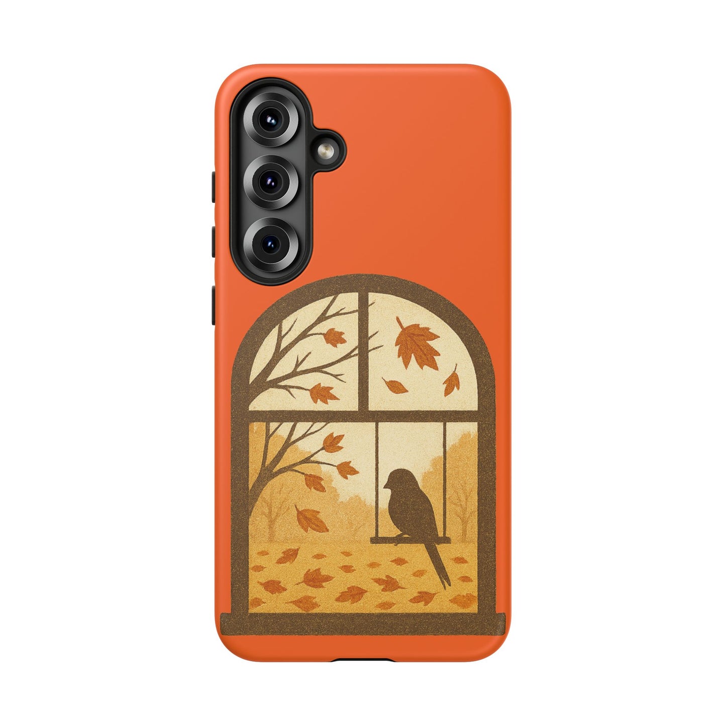 Bird In The Window Autumn Themed Phone Case