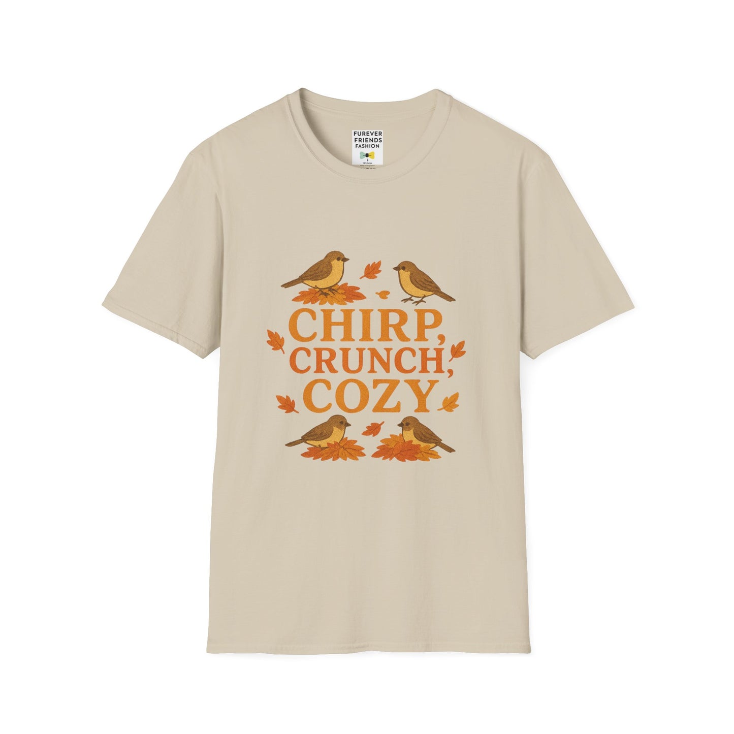 Chirp Crunch Cozy Autumn Themed Tee