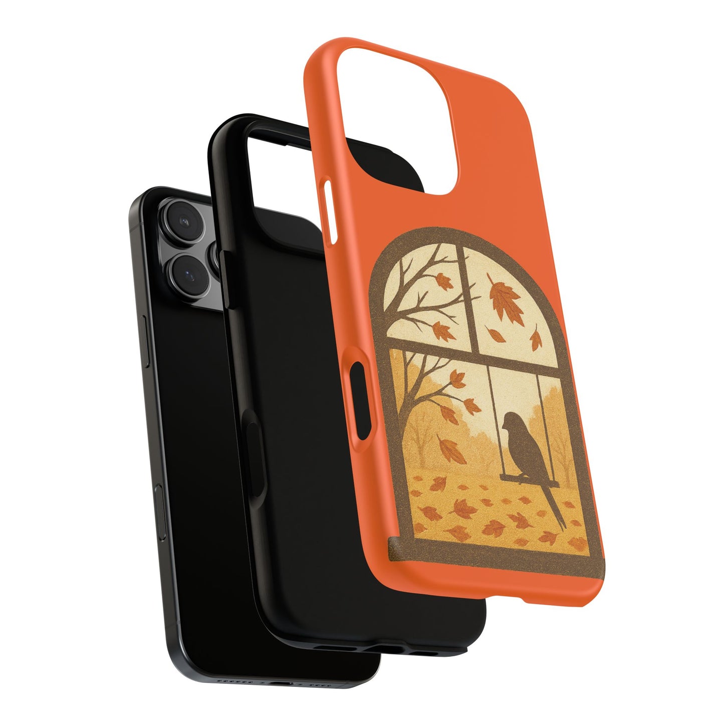 Bird In The Window Autumn Themed Phone Case