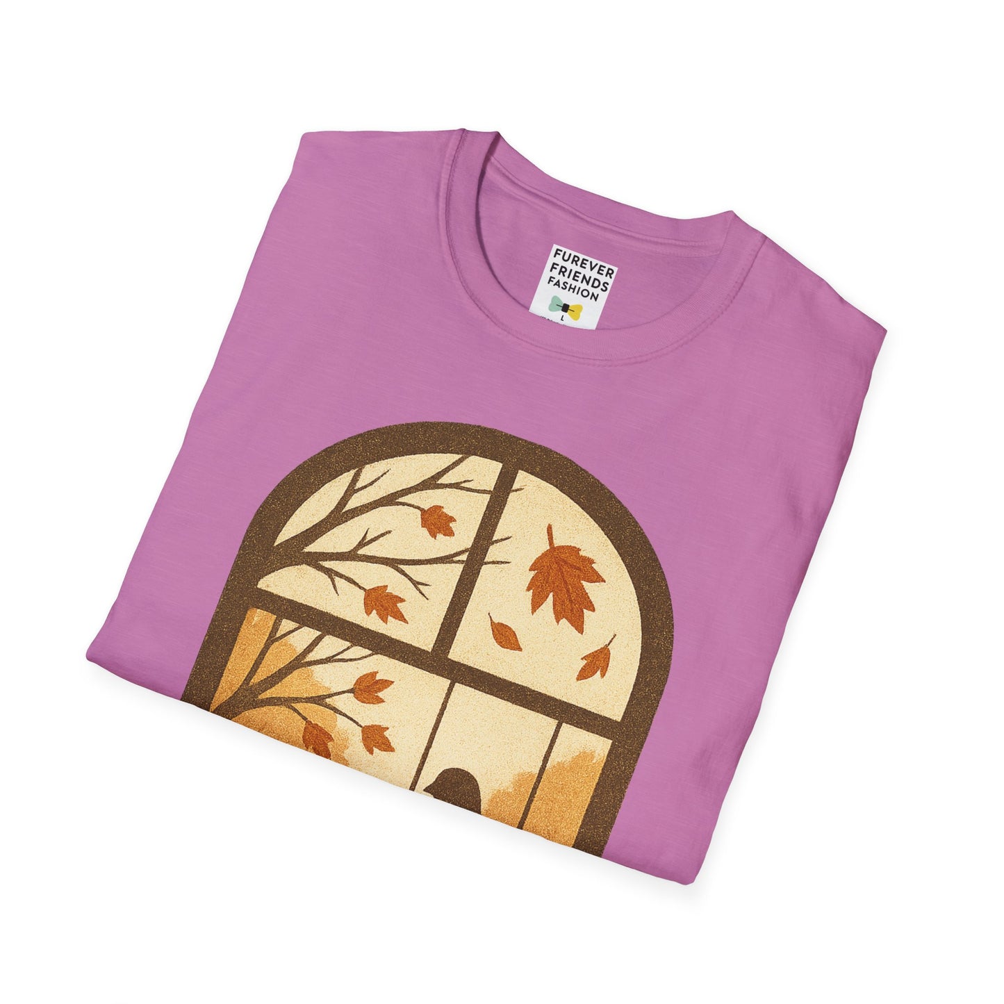Bird In The Window Autumn Themed Tee