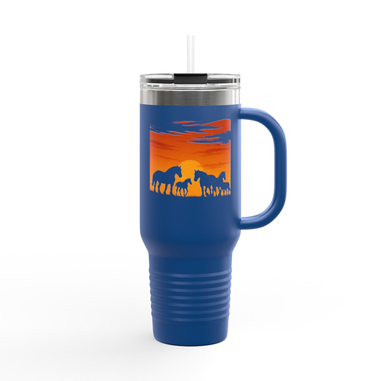 Horses on the Horizon Autumn Themed Travel Mug