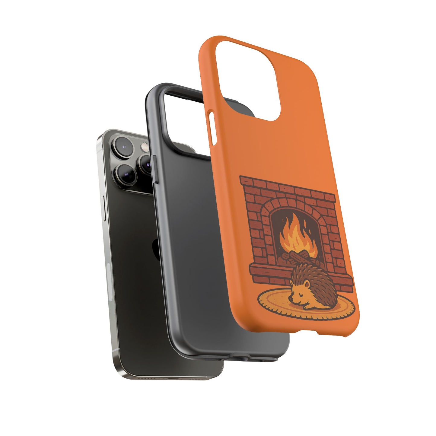 Fireside Spines Cozy Autumn Hedgehog Phone Case