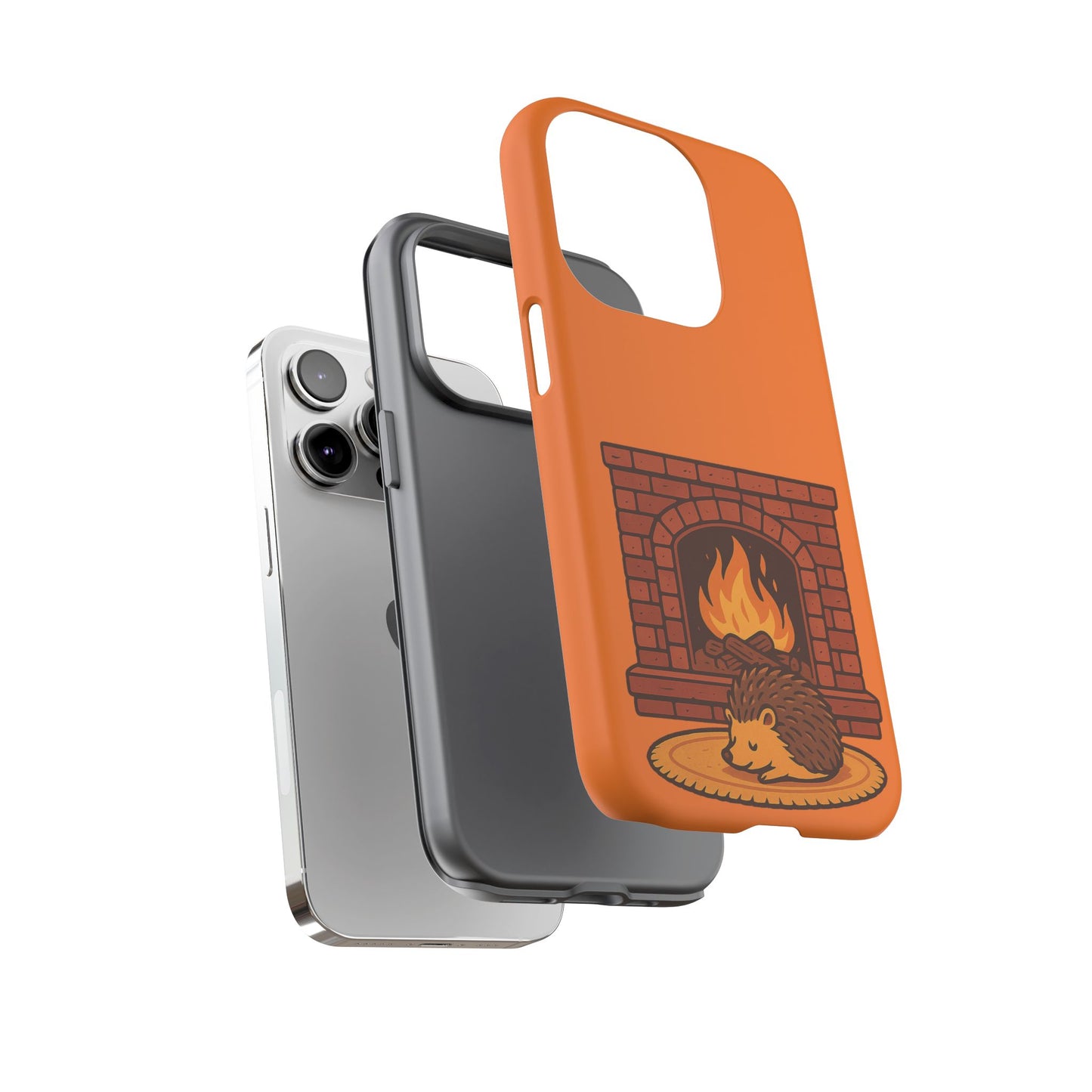 Fireside Spines Cozy Autumn Hedgehog Phone Case