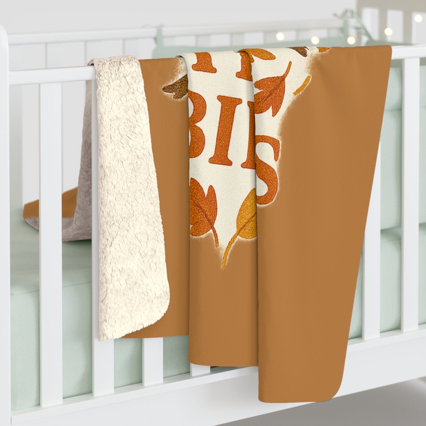 leaf it to the birds Autumn Themed Sherpa Fleece Blanket