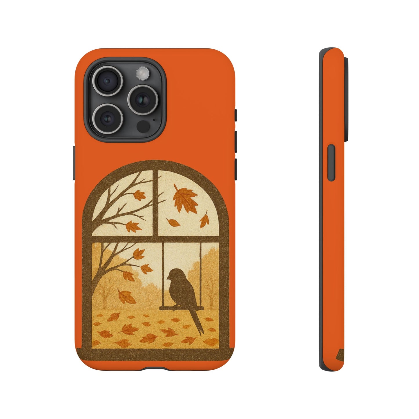 Bird In The Window Autumn Themed Phone Case