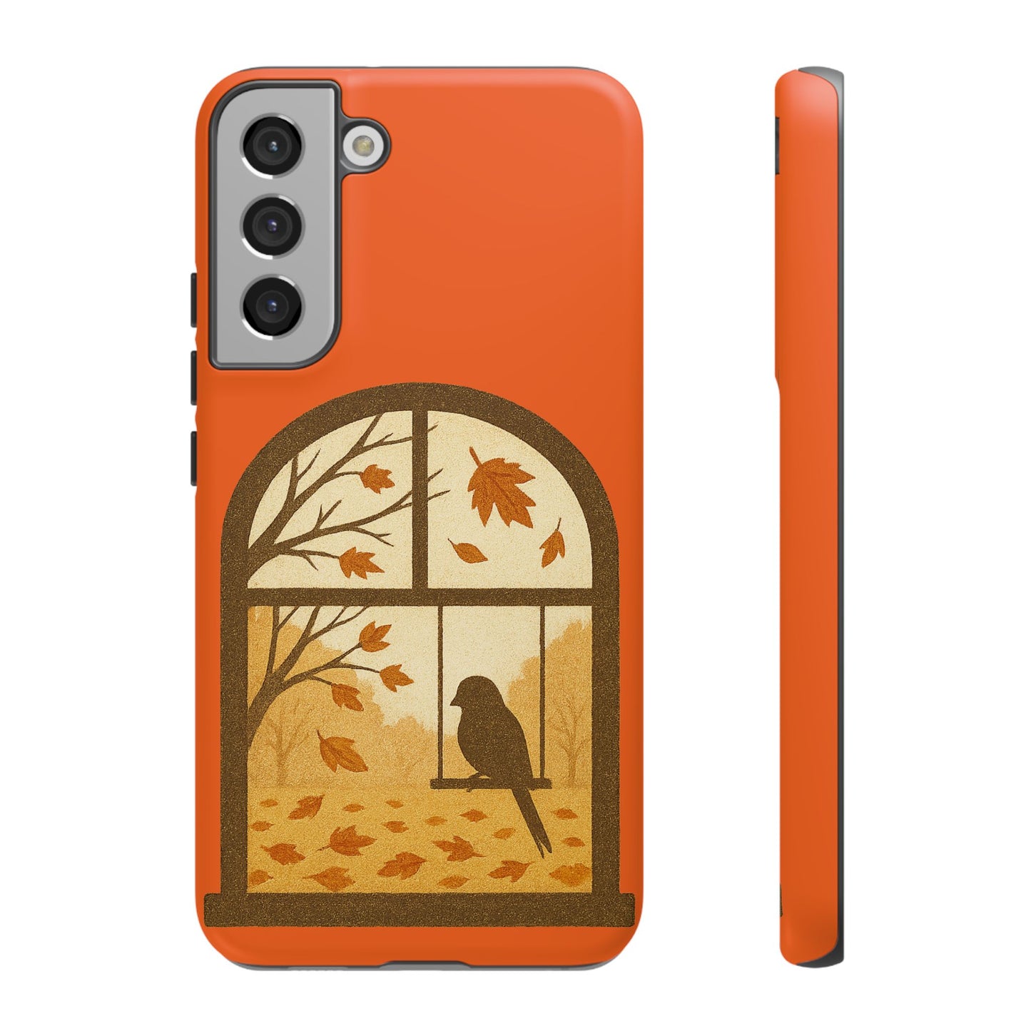 Bird In The Window Autumn Themed Phone Case