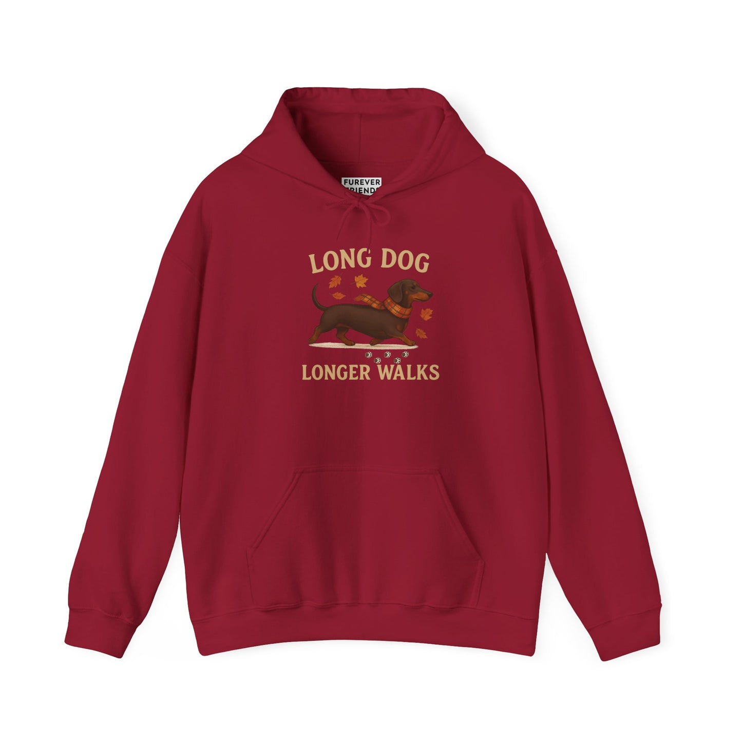 Long Dog Longer Walks Autumn Themed Hoodie