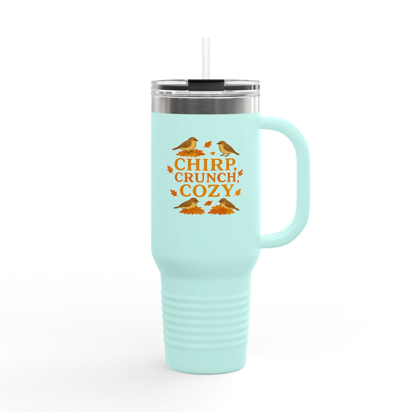 Chirp Crunch Cozy Autumn Themed Travel Mug