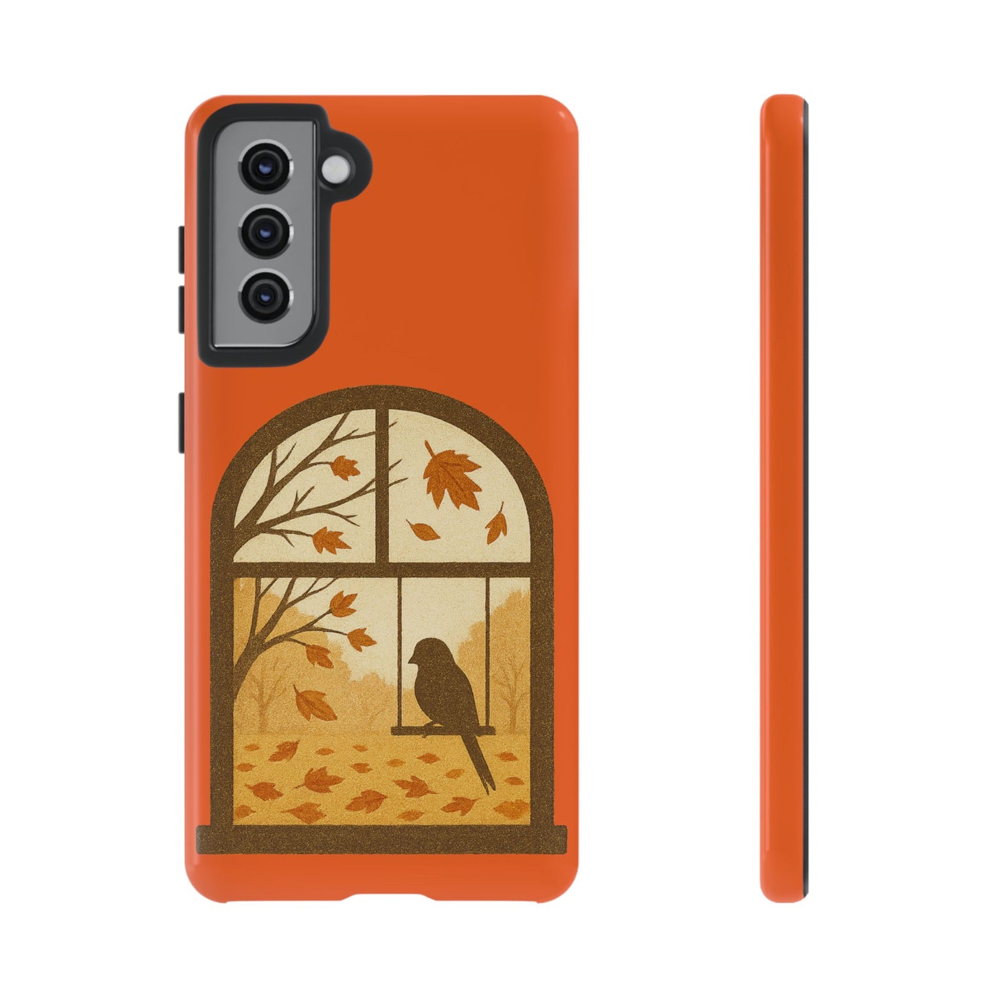 Bird In The Window Autumn Themed Phone Case