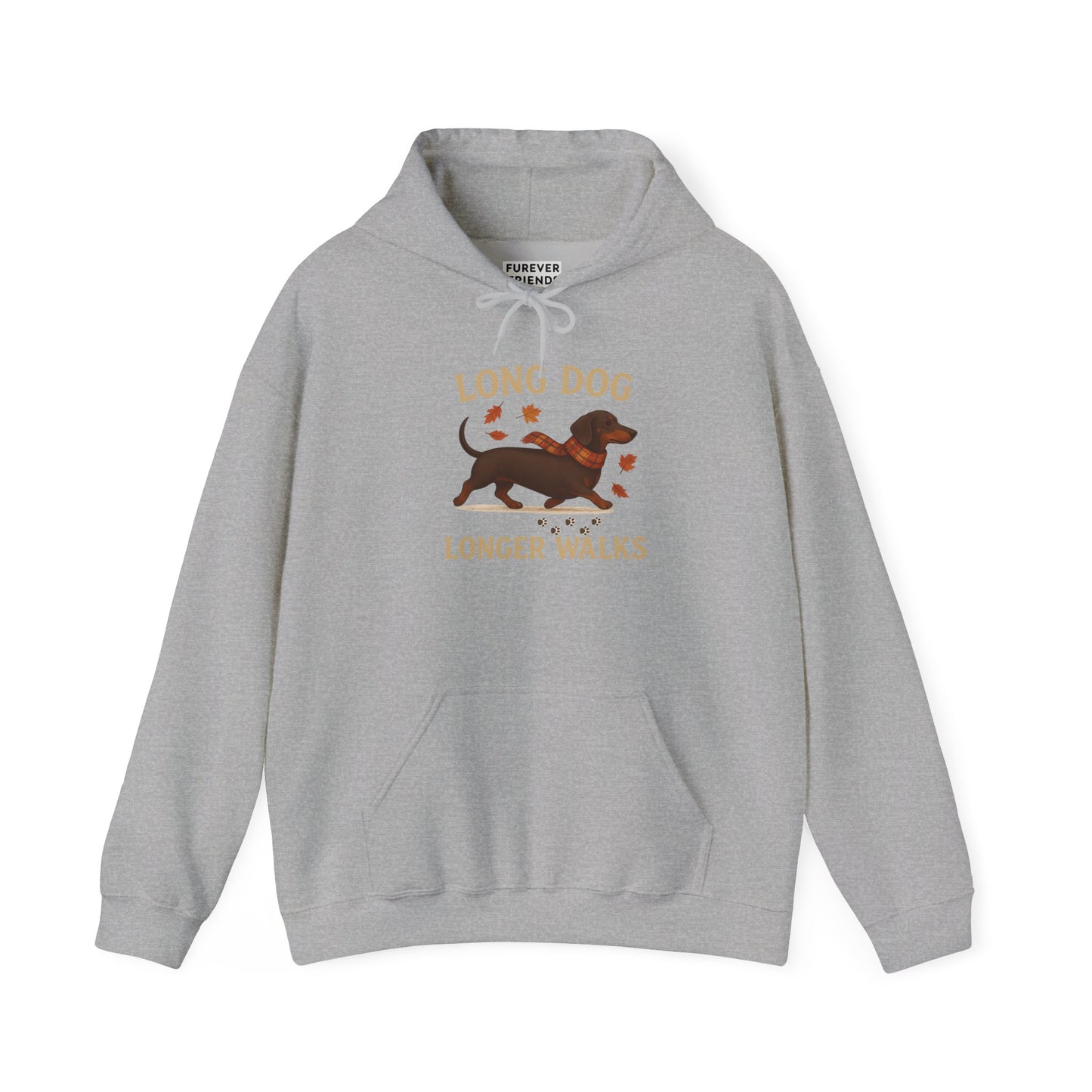 Long Dog Longer Walks Autumn Themed Hoodie