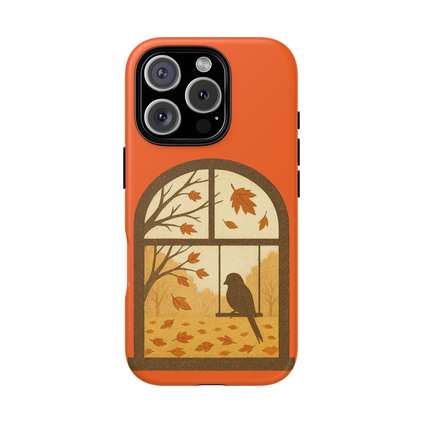 Bird In The Window Autumn Themed Phone Case