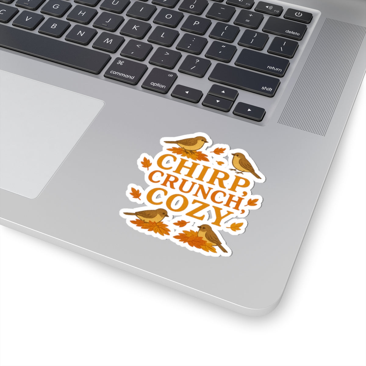 Chirp Crunch Cozy Autumn Themed Kiss-Cut Sticker
