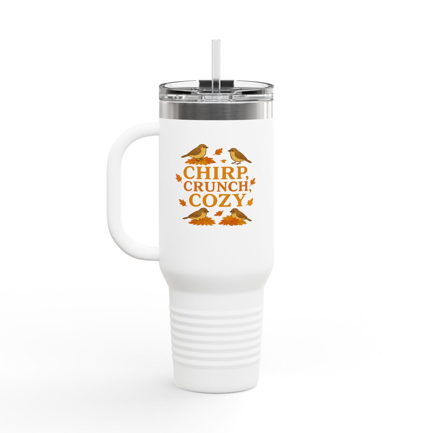 Chirp Crunch Cozy Autumn Themed Travel Mug
