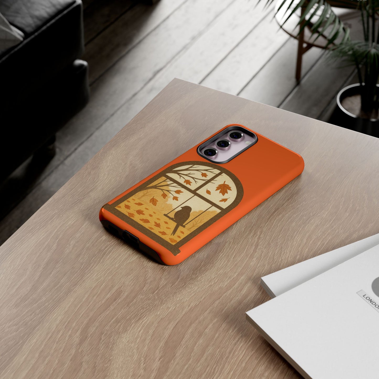Bird In The Window Autumn Themed Phone Case