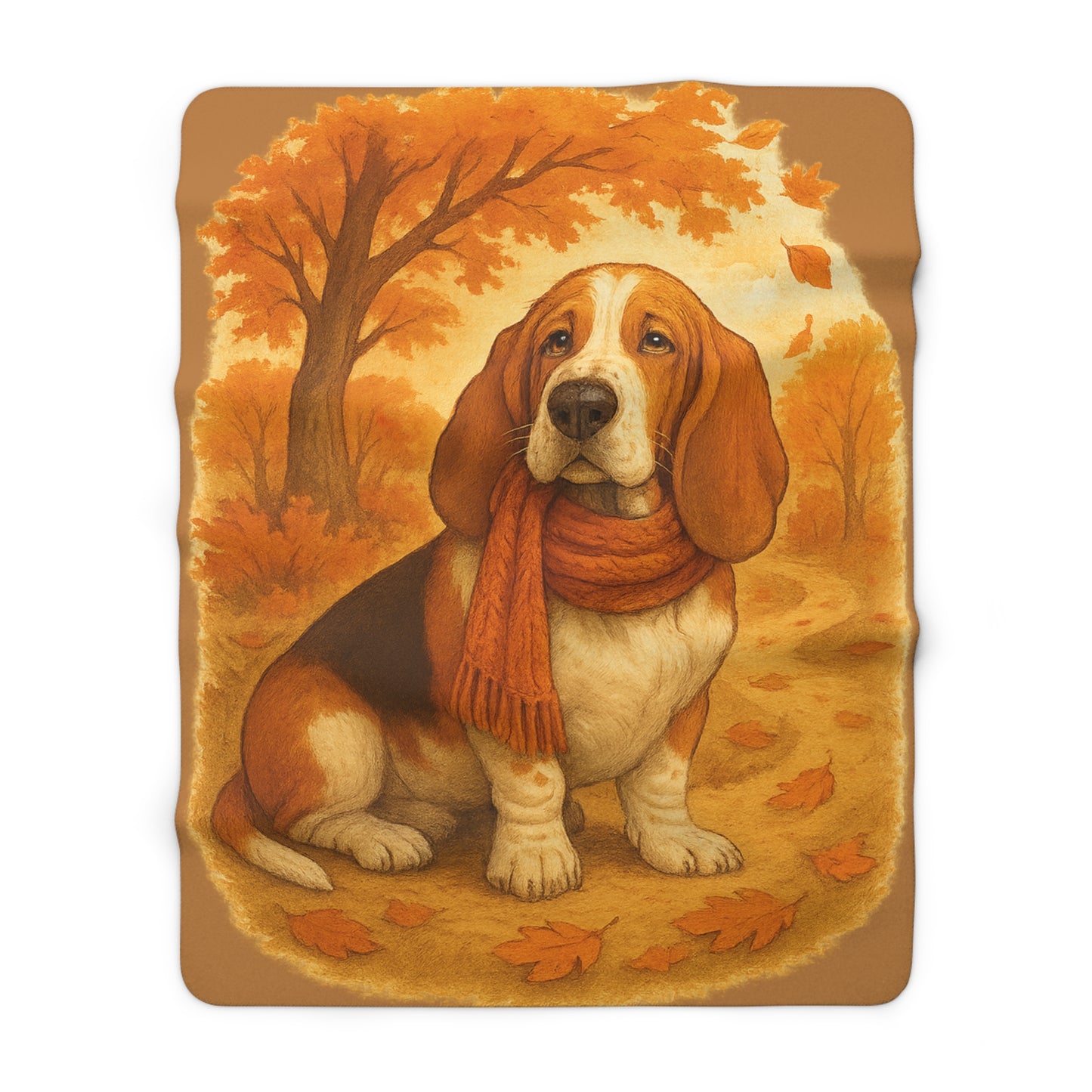 Basset Hound Sherpa Fleece Blanket