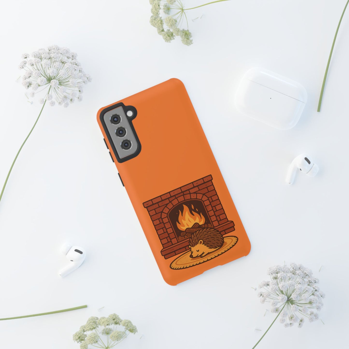 Fireside Spines Cozy Autumn Hedgehog Phone Case