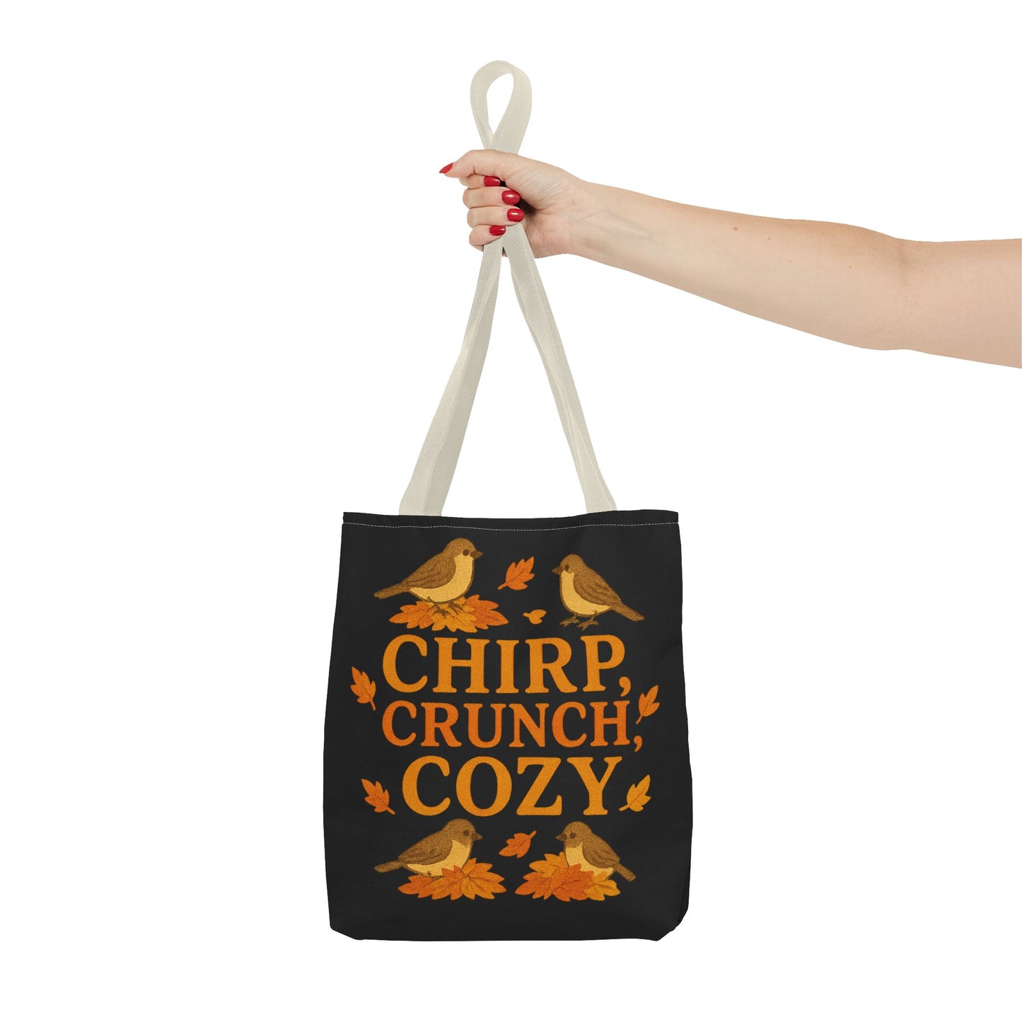 Chirp Crunch Cozy Autumn Themed Tote Bag
