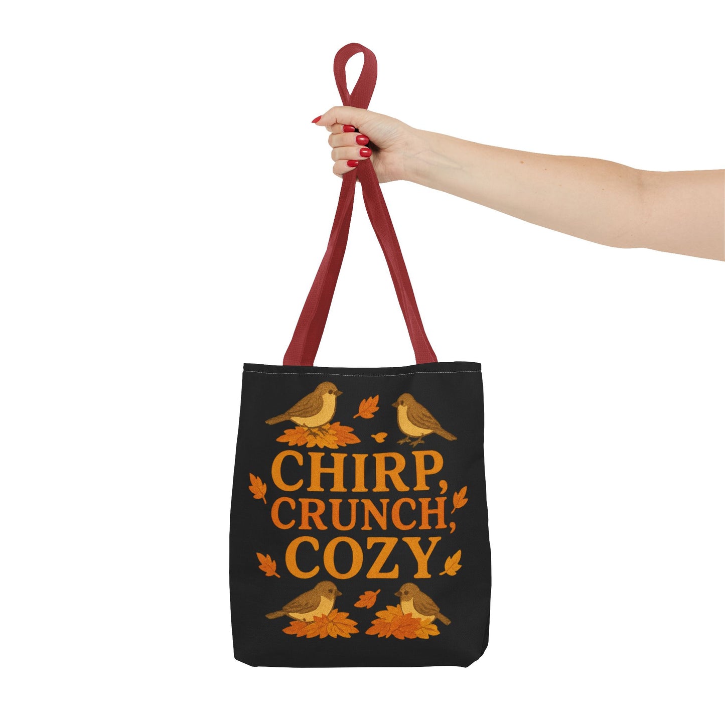 Chirp Crunch Cozy Autumn Themed Tote Bag
