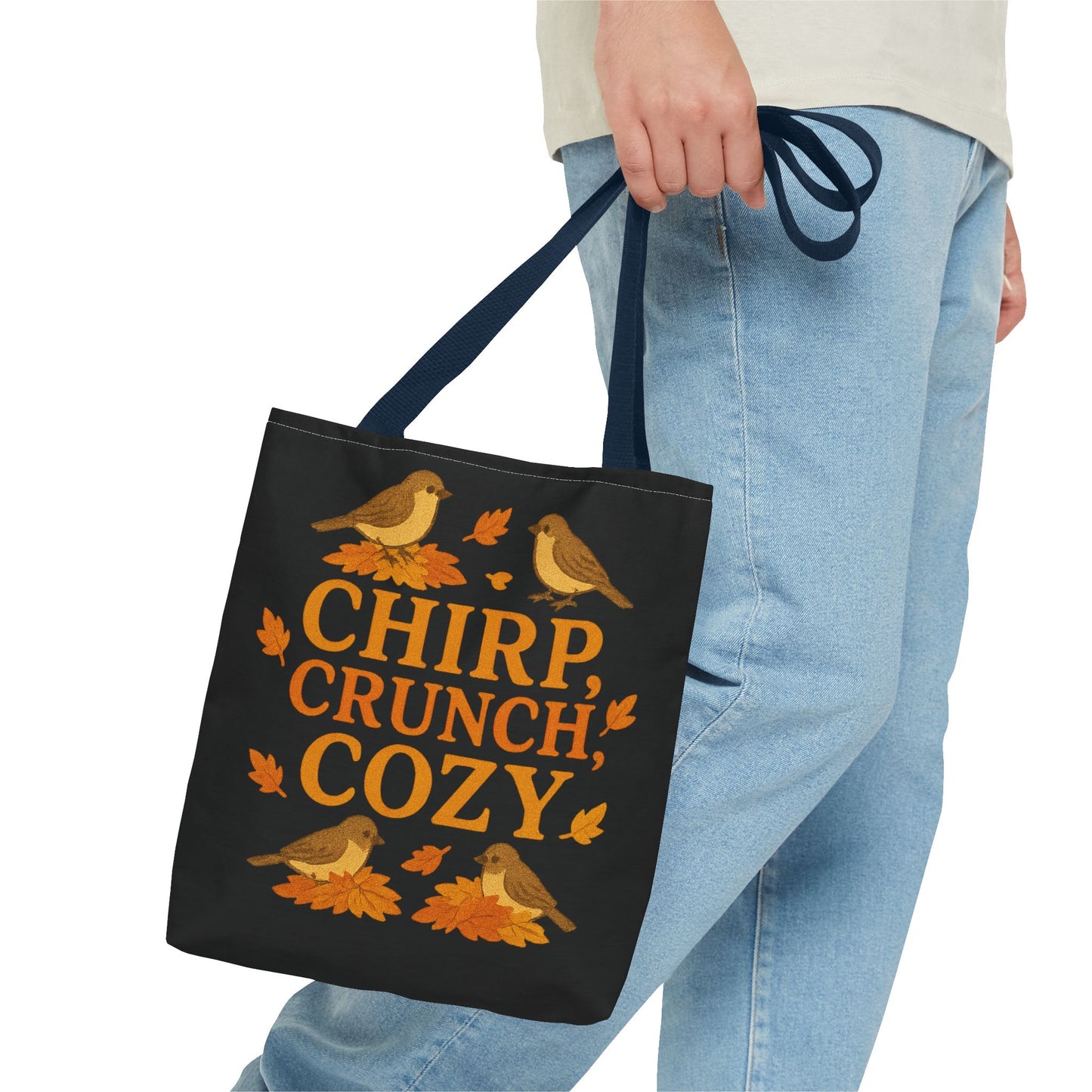 Chirp Crunch Cozy Autumn Themed Tote Bag