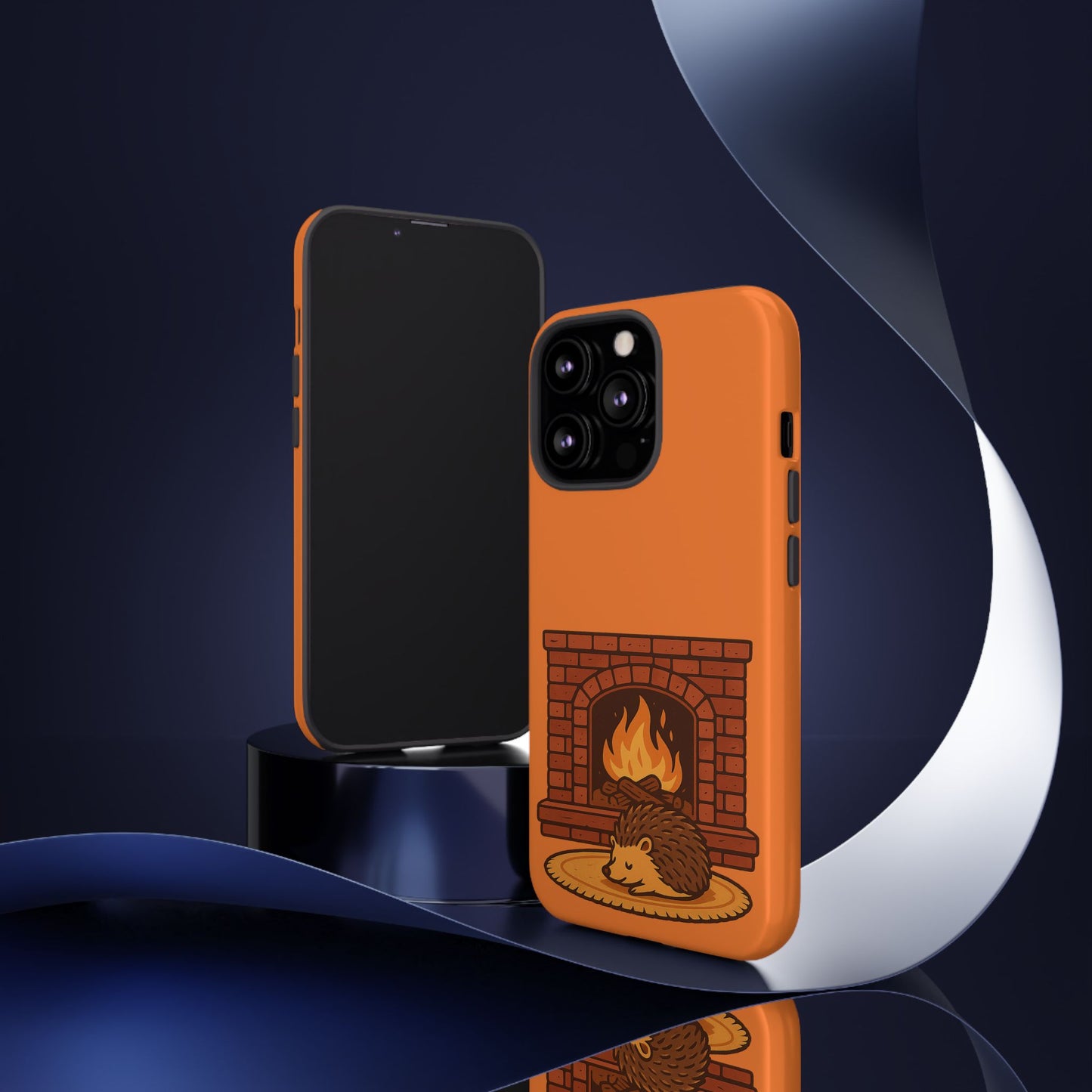Fireside Spines Cozy Autumn Hedgehog Phone Case