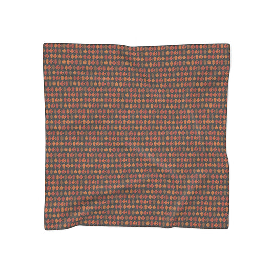 Fall Fish and Leaf Pattern Scarf