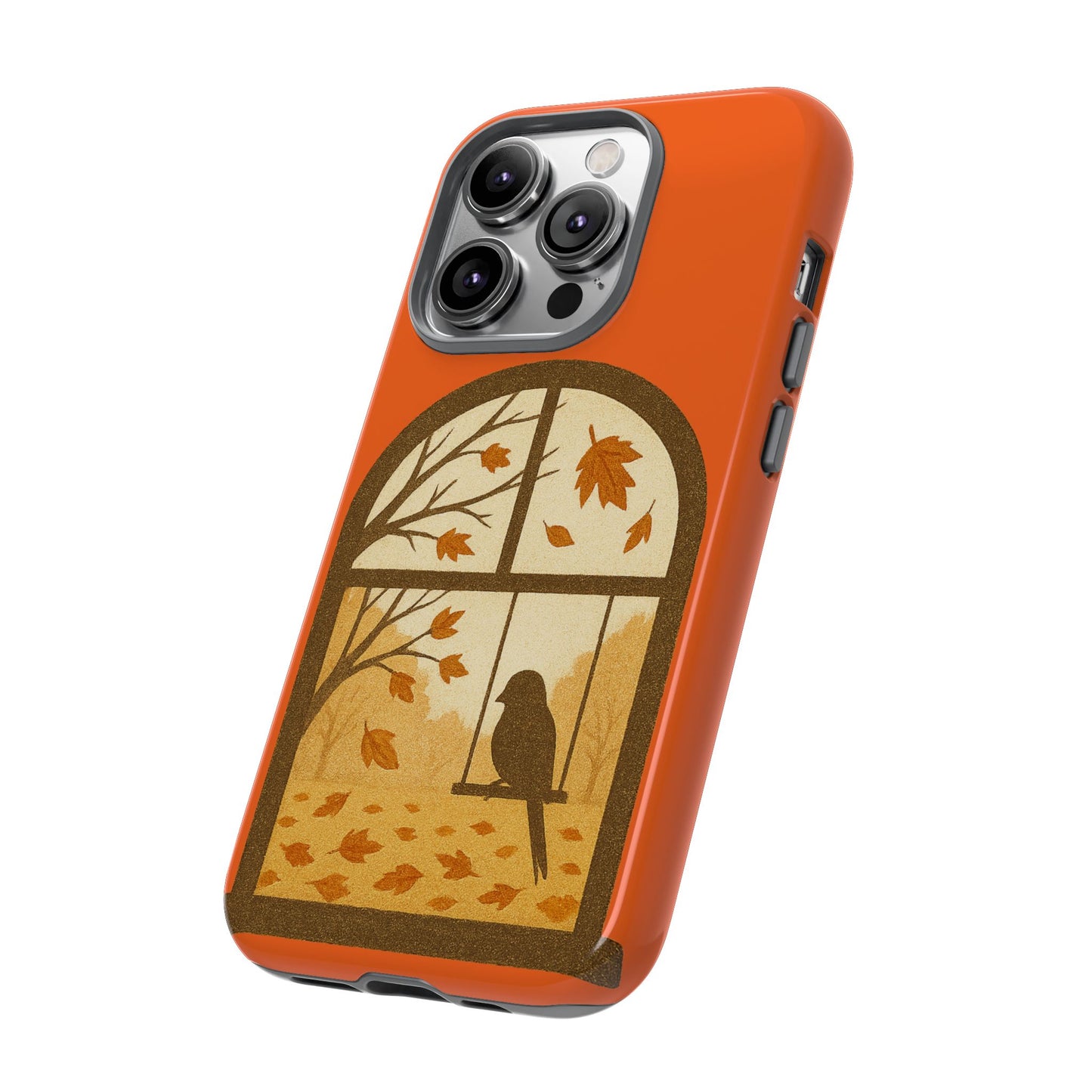 Bird In The Window Autumn Themed Phone Case
