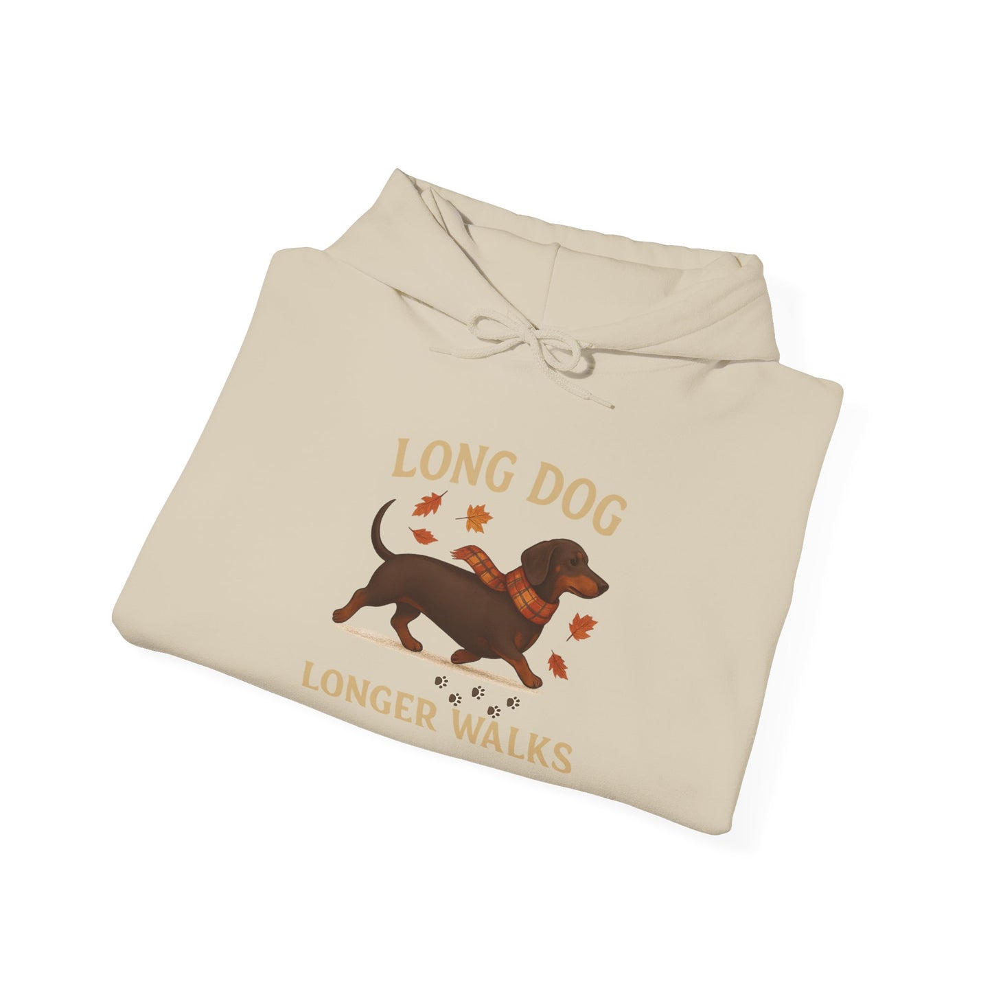 Long Dog Longer Walks Autumn Themed Hoodie