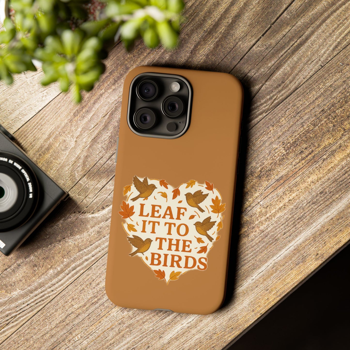 leaf It To The Birds Autumn Themed Phone Case
