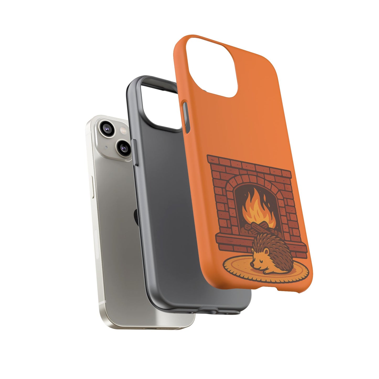 Fireside Spines Cozy Autumn Hedgehog Phone Case