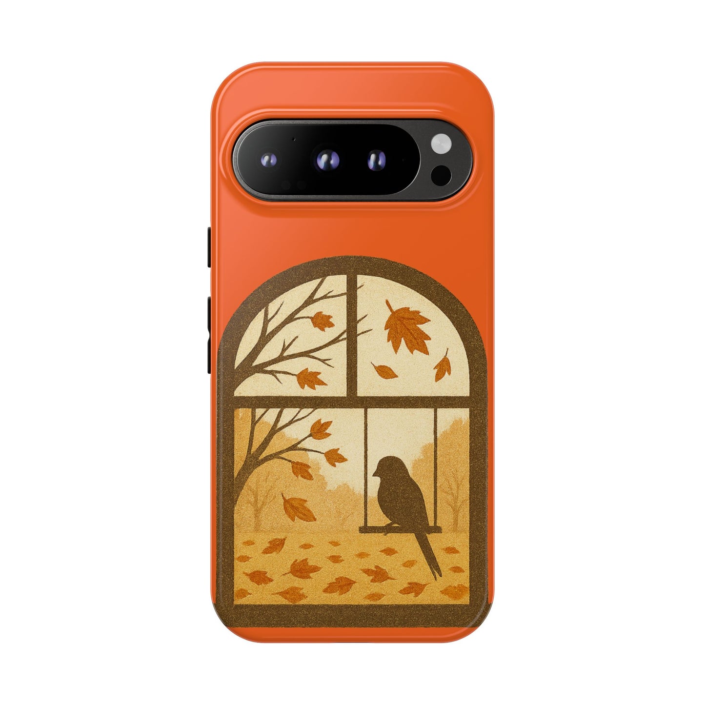 Bird In The Window Autumn Themed Phone Case