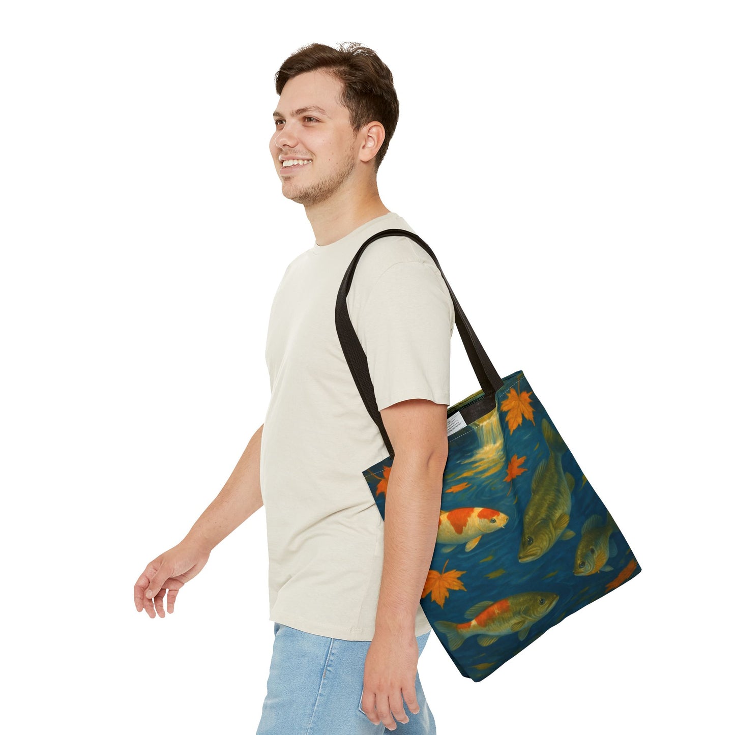 Fall Fish Print Tote Bag