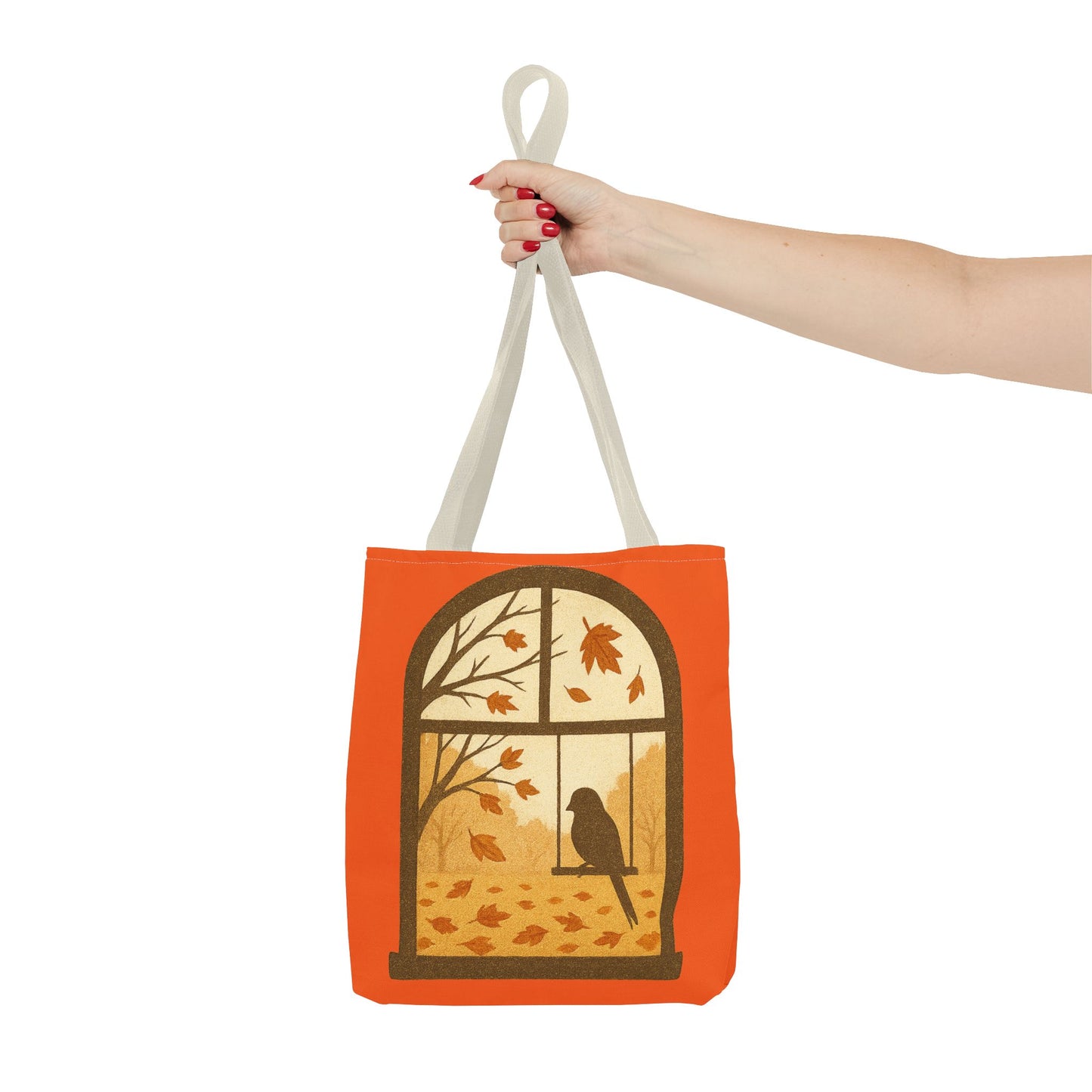 Bird In The Window Autumn Themed Tote Bag