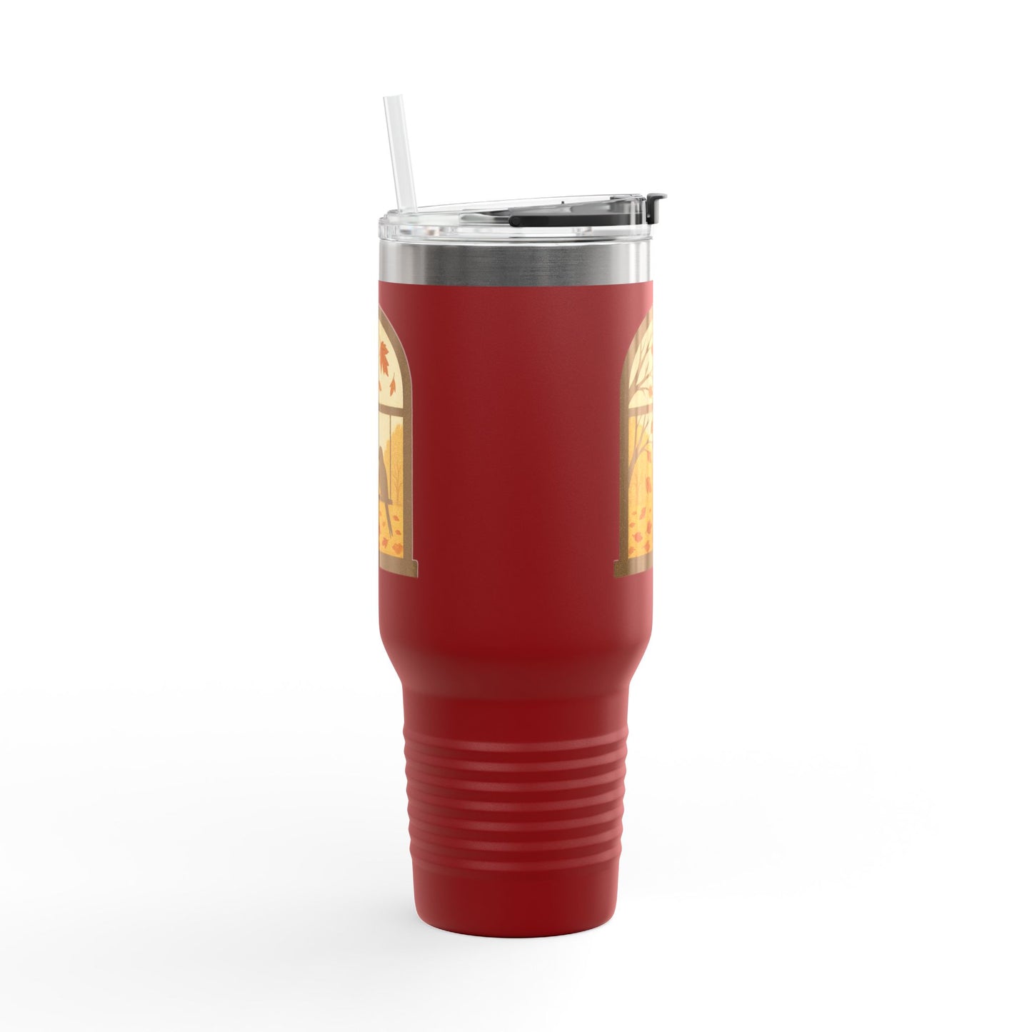 Bird In The Window Autumn Themed Travel Mug