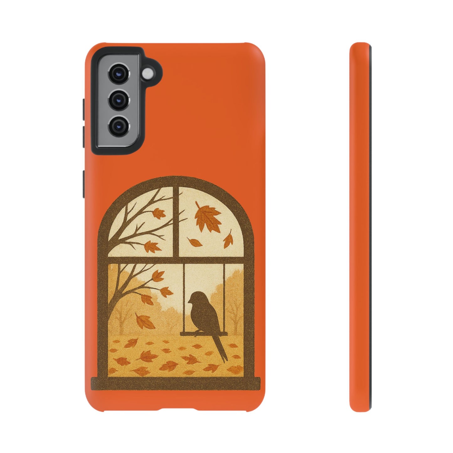 Bird In The Window Autumn Themed Phone Case