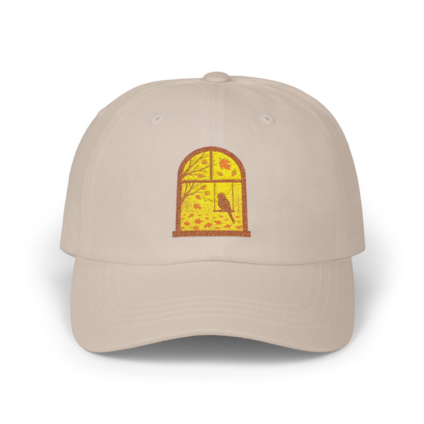 Bird In The Window Autumn Themed Cap