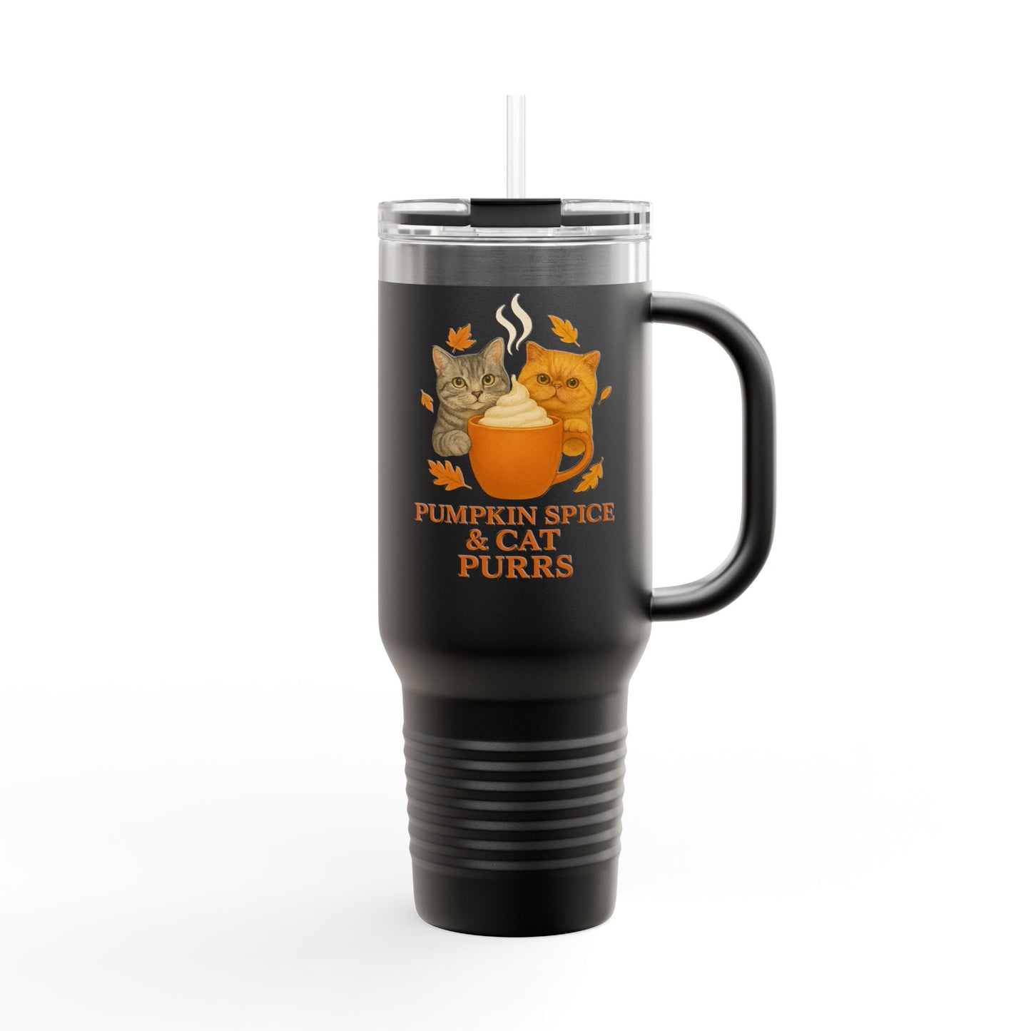 Pumpkin Spice and Cat Purrs Travel Mug