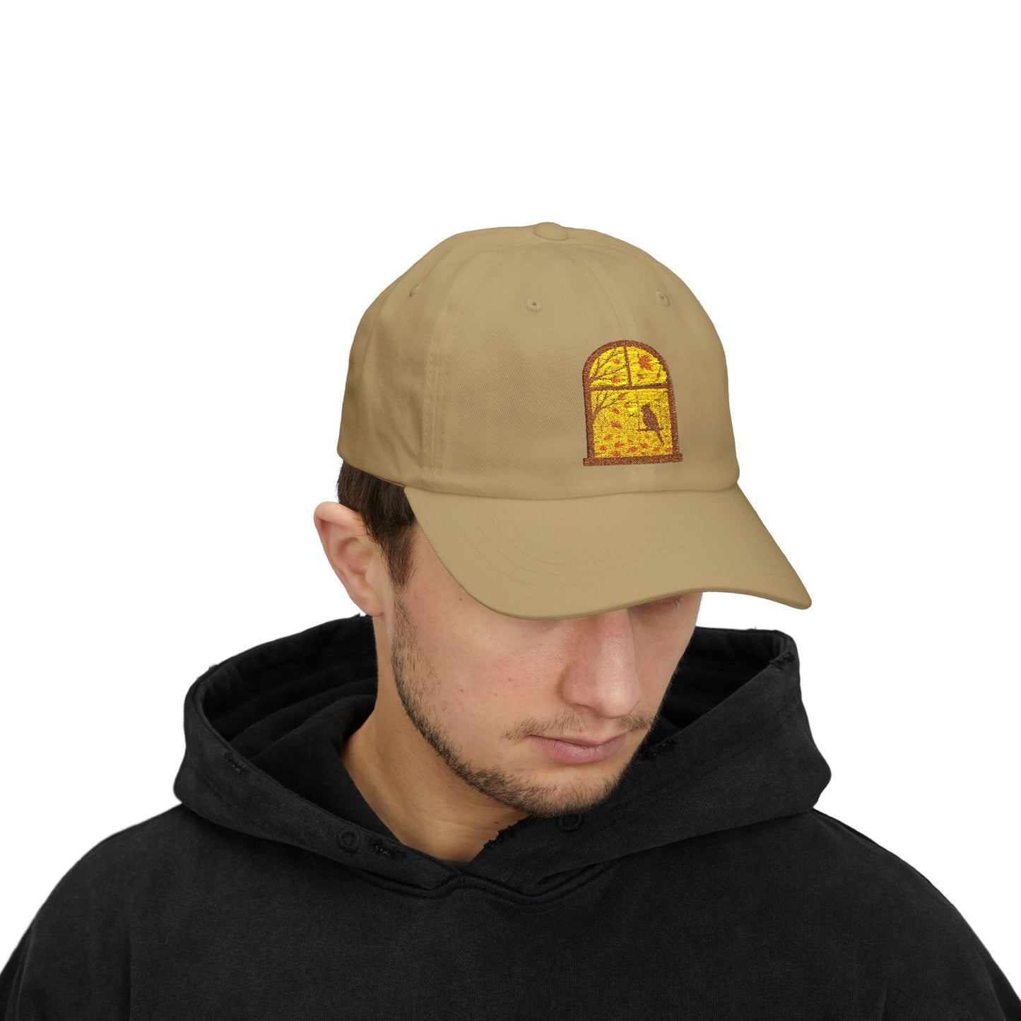 Bird In The Window Autumn Themed Cap