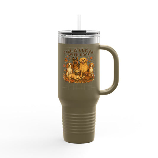 Fall is Better With Dogs Travel Mug