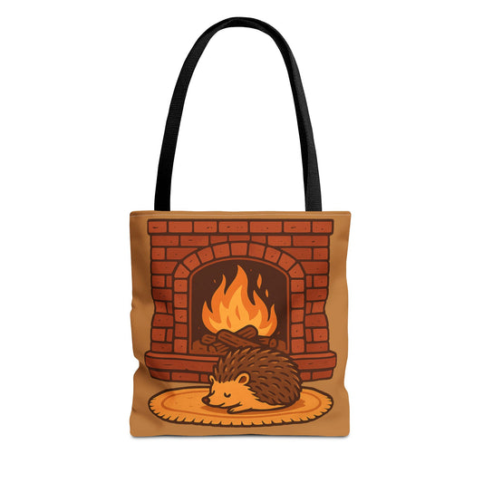 Fireside Spines Cozy Autumn Tote Bag