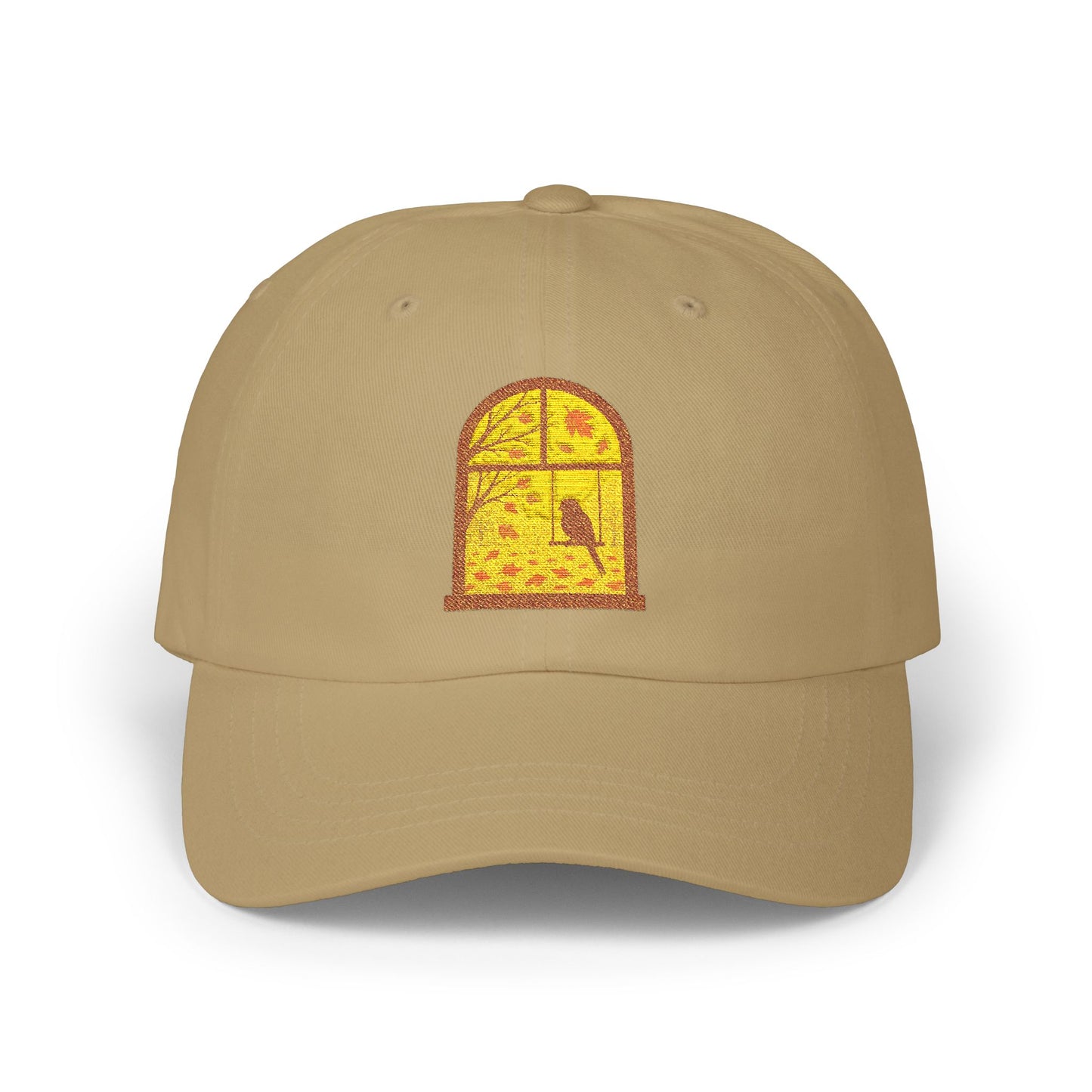 Bird In The Window Autumn Themed Cap